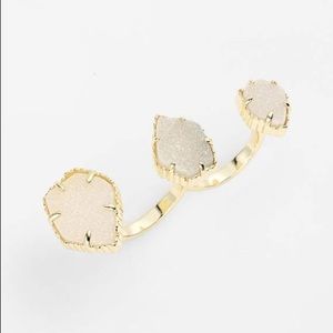 NWOT Naomi Druzy Kendra Scott Double Finger Ring
